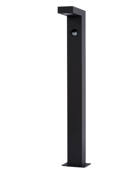 Lucide TEXAS-IR Borne lumineuse LED 7W 3000K IP54 avec capteur de mouvement et de jour/nuit Gris Foncé