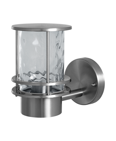Applique murale d’extérieur Ledvance ENDURA Classic Post Up E27, corps en acier inoxydable, diffuseur en verre transparent, IP44