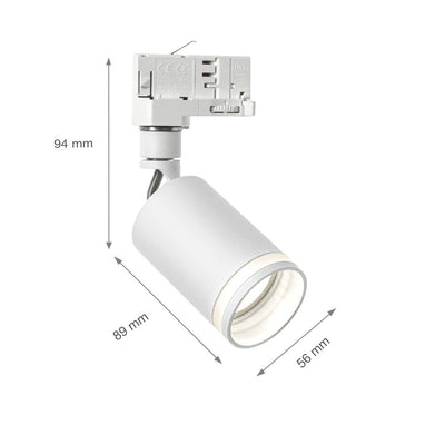 Spectrum MADARA MINI RING II Spot sur rail 3-Phases, Douille GU10, 250V, IP20, Boîtier en aluminium blanc