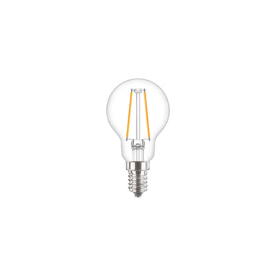 Ampoule claire Philips CorePro LEDLuster 2W P45 E14 2700K blanc chaud 250 lumens remplace 25W