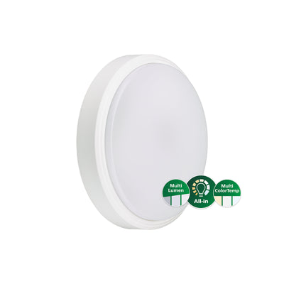 Philips CoreLine Applique murale LED, 12W/20W, 2700K/3000K/4000K, 1200-2000 lumens, IP65 IK10 Blanc