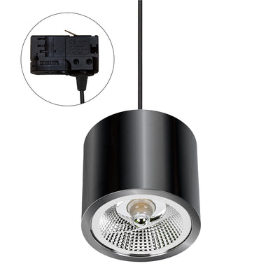 Spectrum LED Projecteur sur rail 3 phases AR111 GU10 Noir, IP20 Boîtier en aluminium, Montage intérieur