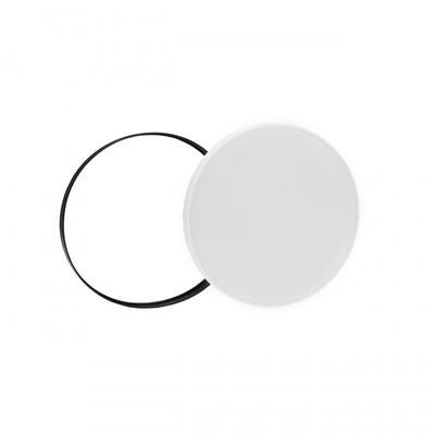 Plafonnier LED Spectrum NYMPHEA 32W 3000K 2200 lumens IP54 Blanc Noir rond 380mm montage en saillie