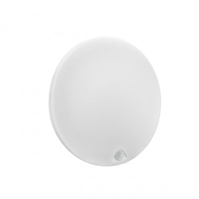 Plafonnier LED Spectrum NYMPHEA PROXI PIR 18W 230V 4000K 2200 lumens 120° IP54 Rond Blanc Montage en Saillie