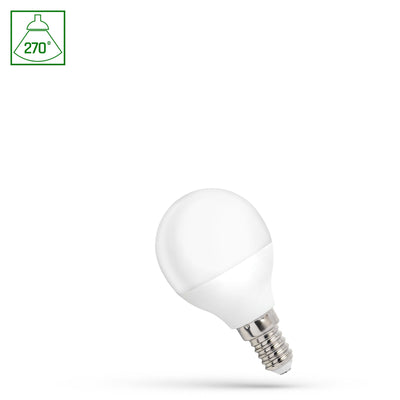 Spectrum LED G45 lamp E14 1W 230V 4000K neutral with 90 lumens and 270° beam angle