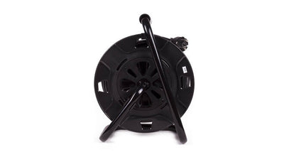 Enrouleur de câble Technik 15m, 4 prises avec mise à la terre, 3x1.5mm² Noir, 220-240V, certifié CE RoHS