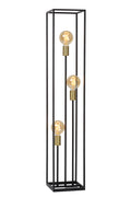 Lucide RUBEN floor lamp, 3xE27 sockets, 220-240V, IP20, Metal Matt Black, Retro style, 1200mm height