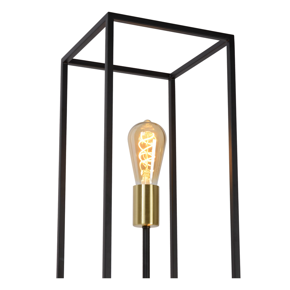 Lucide RUBEN floor lamp, 3xE27 sockets, 220-240V, IP20, Metal Matt Black, Retro style, 1200mm height