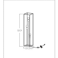 Lucide RUBEN floor lamp, 3xE27 sockets, 220-240V, IP20, Metal Matt Black, Retro style, 1200mm height