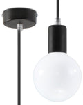 Sollux Lighting hanglamp EDISON zwart LED lamp 50W 220-240V AC CRI 80-89