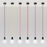 Sollux Lighting hanglamp EDISON zwart LED lamp 50W 220-240V AC CRI 80-89