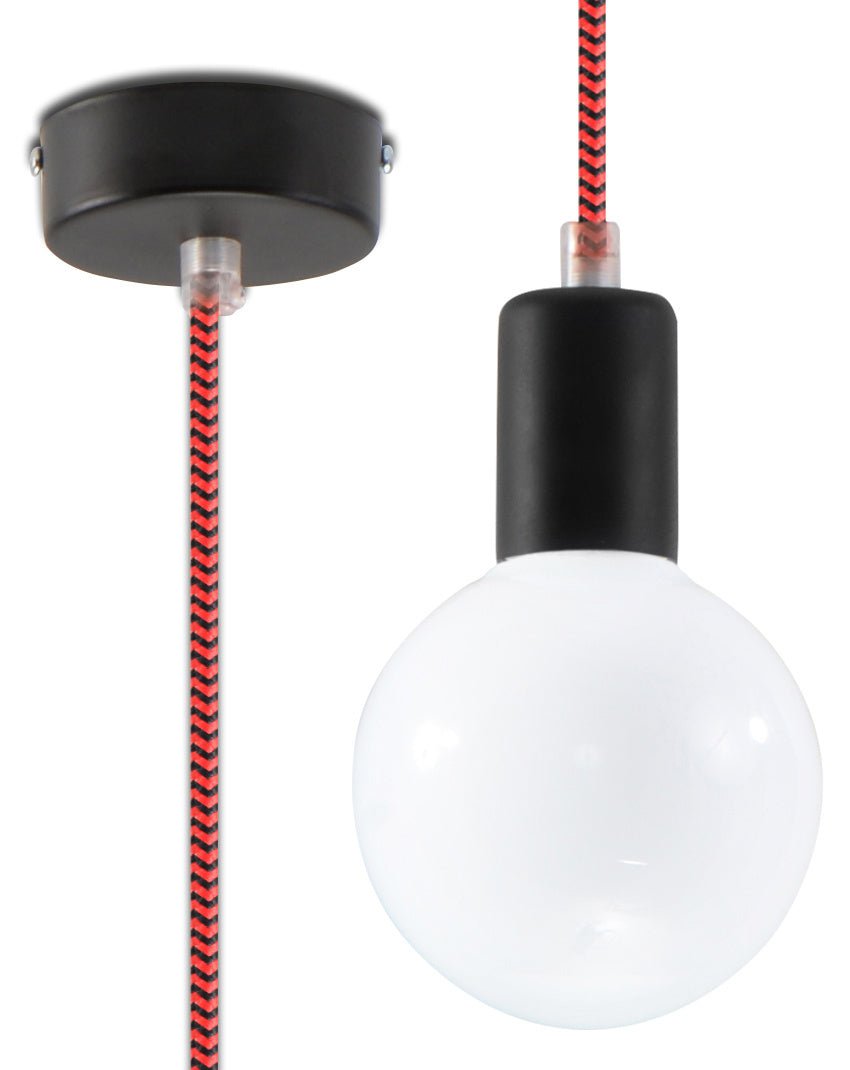 Sollux Lighting LED lamp Tsong black & red pendant - 220-240V AC, CE & RoHS certified, IP20