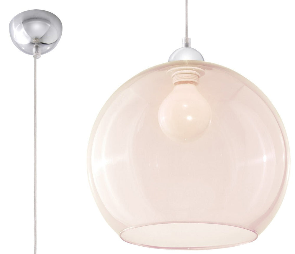 Sollux Lighting hanglamp BALL champagne LED fixture with aluminum steel, up to 50W