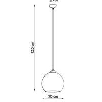 Sollux Lighting hanglamp BALL champagne LED fixture with aluminum steel, up to 50W