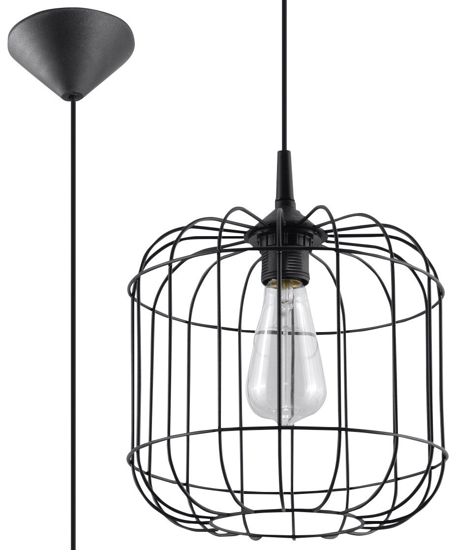 Sollux Lighting celta black LED pendant light 50W, 220-240V, matte gold finish