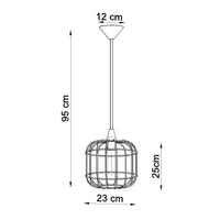 Sollux Lighting celta black LED pendant light 50W, 220-240V, matte gold finish