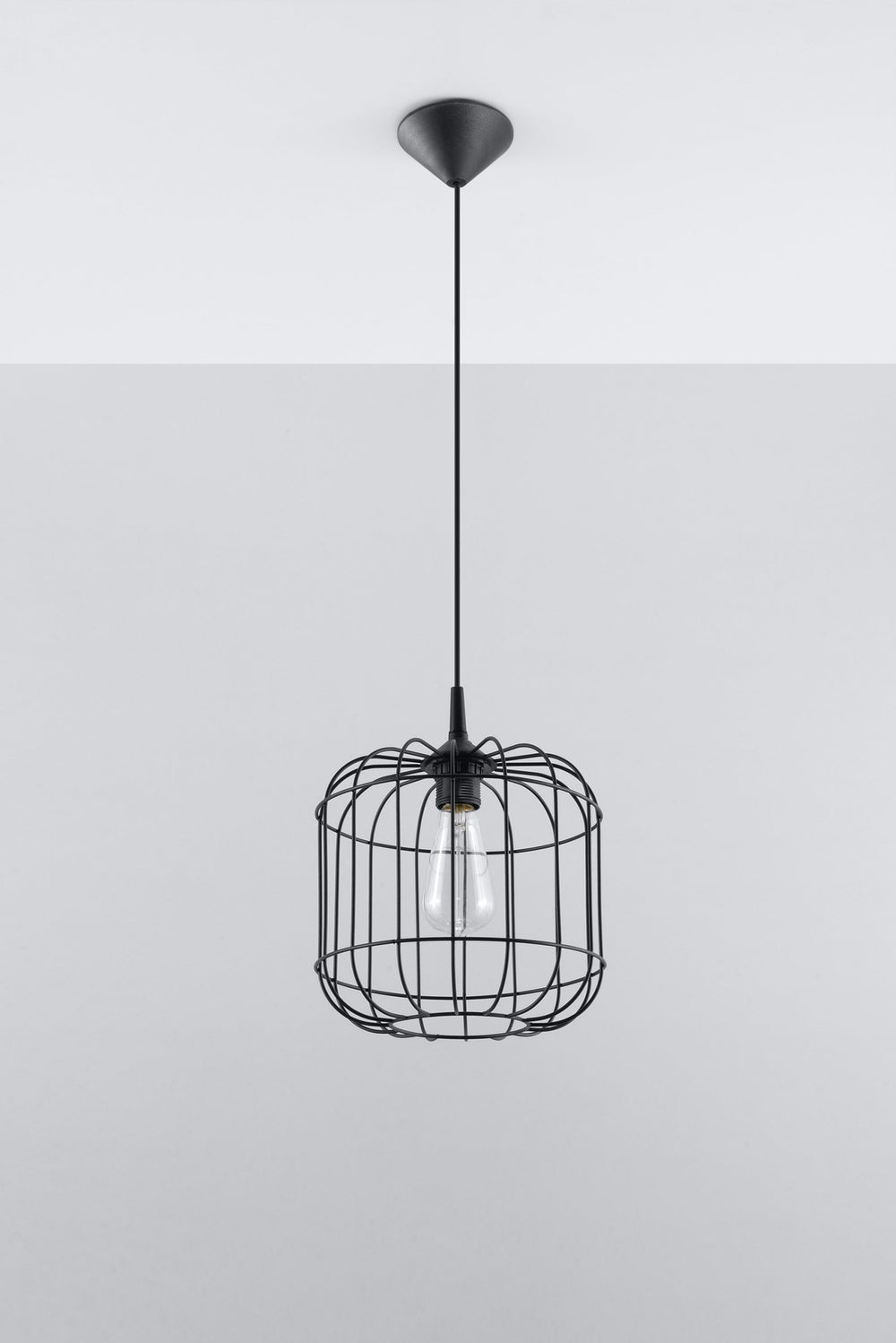 Sollux Lighting celta black LED pendant light 50W, 220-240V, matte gold finish