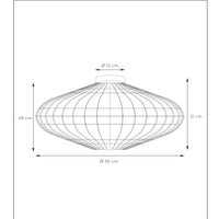 Lucide MAGALI plafonnier, 1xE27, 40W max, rotin et métal scandinave, Ø56cm, IP20, Finition naturelle