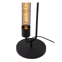 Lucide CALIXT floor lamp, 2xE27 sockets, 220-240V, dimmable, Black metal, modern design, IP20, 1300mm height