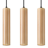 Sollux Lighting hanglamp lino 3 hout 50W LED, IP20, 220-240V, matte gold