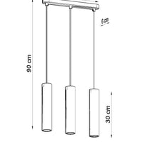 Sollux Lighting hanglamp lino 3 hout 50W LED, IP20, 220-240V, matte gold