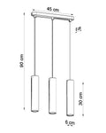 Sollux Lighting hanglamp lino 3 hout 50W LED, IP20, 220-240V, matte gold