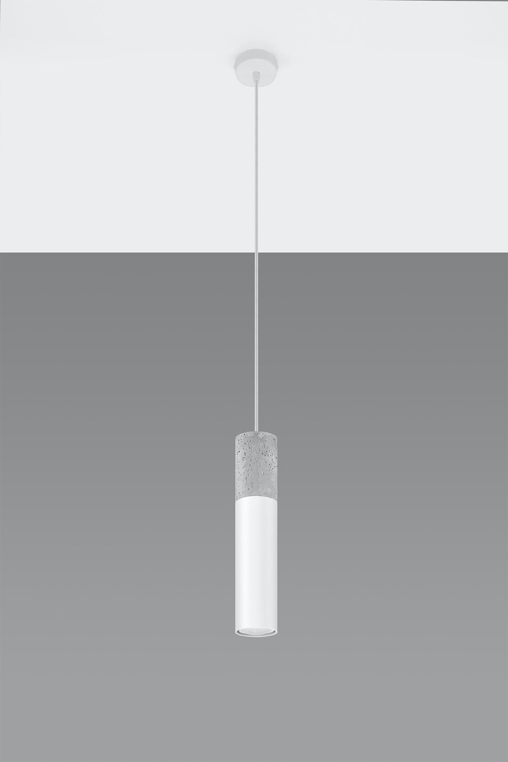 Sollux Lighting LED pendant lamp white concrete BORGIO GU10 socket
