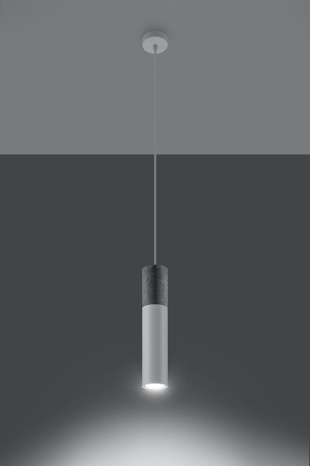 Sollux Lighting LED pendant lamp white concrete BORGIO GU10 socket