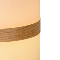 Lampe de table LED rechargeable Lucide JOE IP44 Blanc, 3W dim to warm 2800K-3200K, chargement USB, usage intérieur extérieur