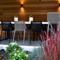 Lampe de table LED rechargeable Lucide JOE IP44 Blanc, 3W dim to warm 2800K-3200K, chargement USB, usage intérieur extérieur