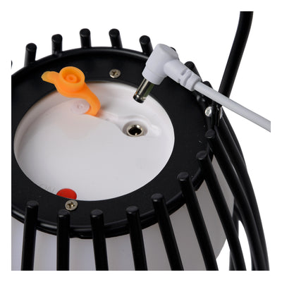 Lampe de table LED rechargeable Lucide FJARA, dim to warm 2800K-3200K, IP44 intérieur extérieur Noir ×17,5cm