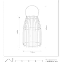 Lucide FJARA rechargeable LED table lamp, dim to warm 2800K-3200K, IP44 outdoor indoor Black Ø17.5cm