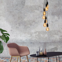 Lucide FIX suspension moderne, 7xDouilles E27, Design rond en métal noir, hauteur réglable, IP20, 220-240V