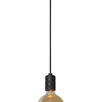 Lucide JOVA hanging lamp Black & Gold, 1xE27 socket, adjustable height, metal design, IP20 indoor pendant