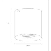 Lucide BODI LED ceiling spotlight Black 1xGU10 adjustable downlight IP20 aluminium 80x80x95mm