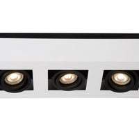 Spot encastré LED de plafond Lucide XIRAX, 3x5W GU10, dim to warm 2200K-3000K, IP20, Aluminium blanc