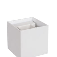 Applique murale LED Lucide XIO, dimmable G9 4W 2700K, angle de faisceau réglable, carré aluminium Blanc, IP20