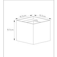 Applique murale LED Lucide XIO, dimmable G9 4W 2700K, angle de faisceau réglable, carré aluminium Blanc, IP20