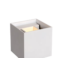 Applique murale LED Lucide XIO, dimmable G9 4W 2700K, angle de faisceau réglable, carré aluminium Blanc, IP20