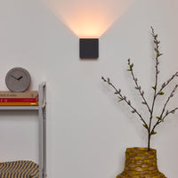 Lucide XIO LED wall light, dimmable G9 1x4W 2700K, adjustable beam angle, Dark Grey, modern square design