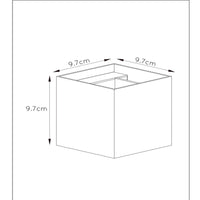 Lucide XIO LED wall light, dimmable G9 1x4W 2700K, adjustable beam angle, Dark Grey, modern square design