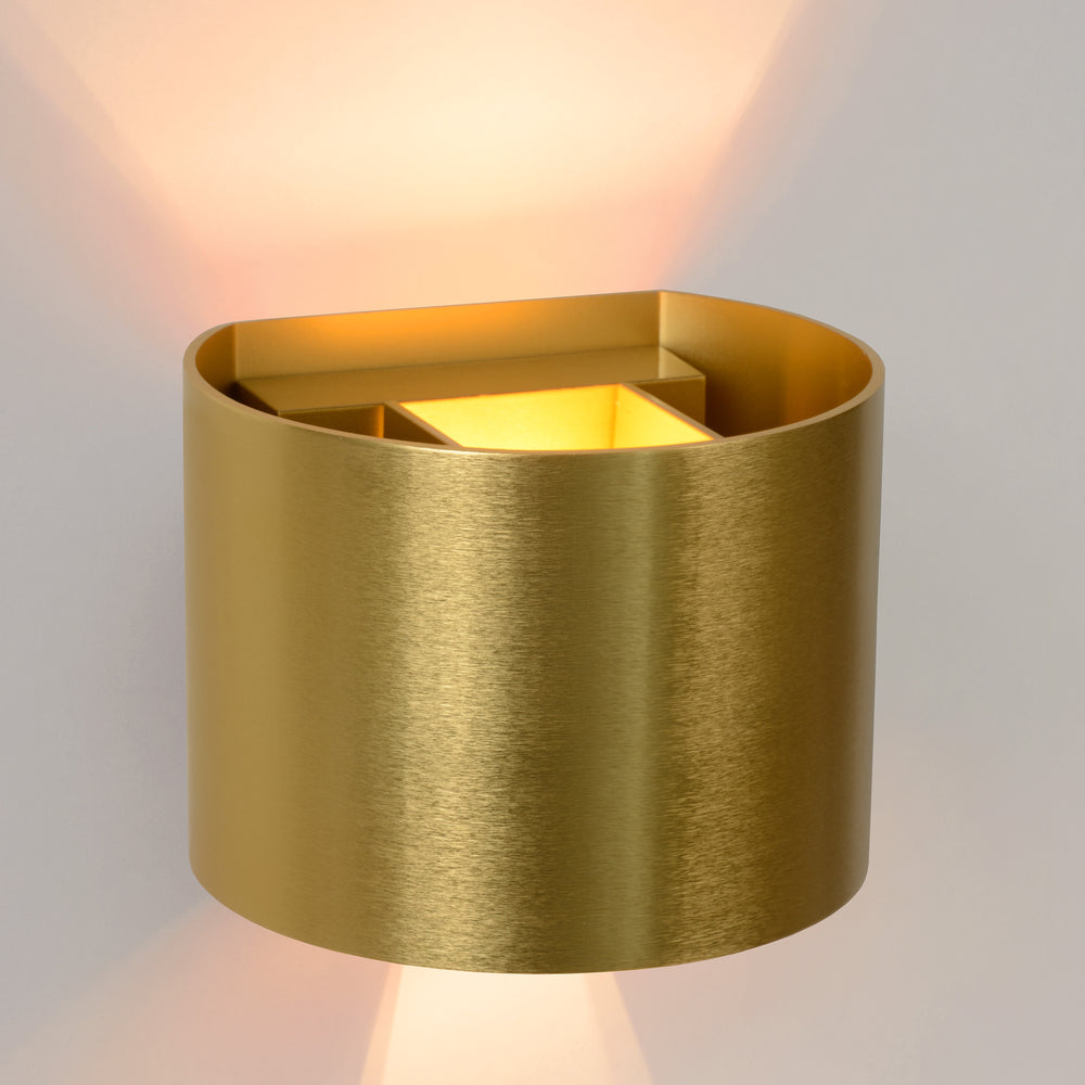 Lucide XIO wall light LED dimmable G9 3.5W 2700K adjustable beam angle Matte Gold Brass IP20