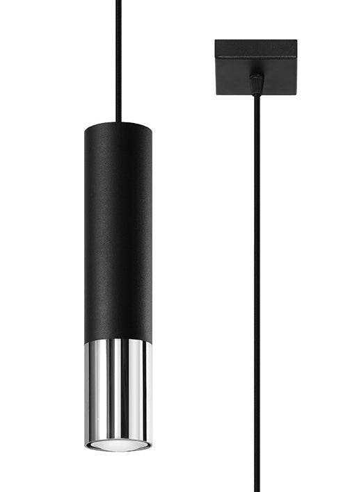 Sollux Lighting LED pendant light black chrome with GU10 socket