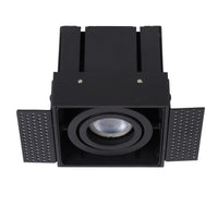 Spot encastré carré TRIMLESS Lucide, 1xGU10, 50W max, dimmable, IP20, aluminium Noir Sable