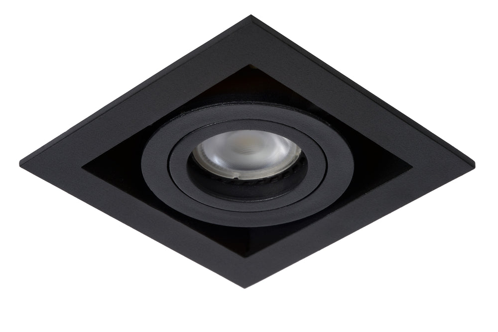 Spot encastré LED Lucide CHIMNEY, 1xGU10, dimmable, 50W max, 220-240V, IP20, Aluminium noir