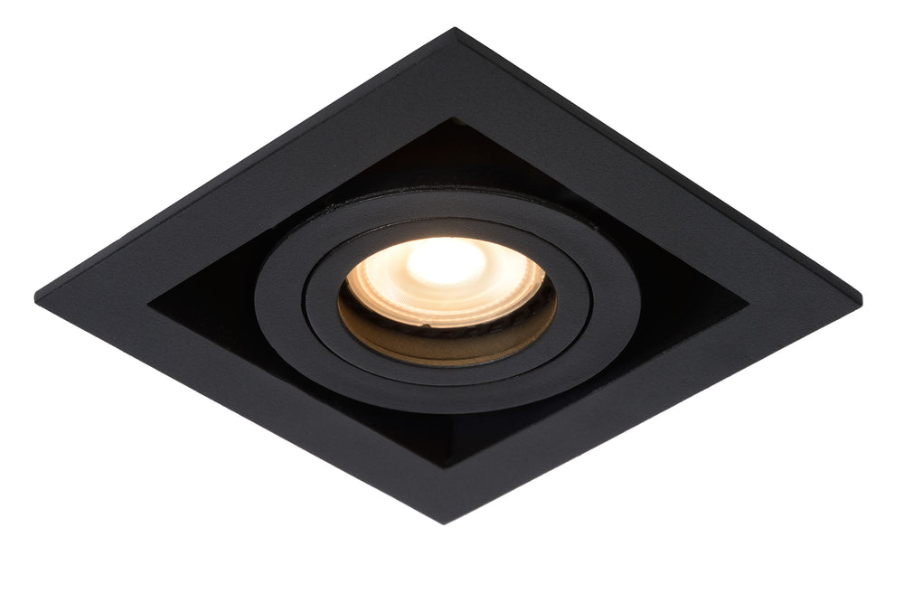 Spot encastré LED Lucide CHIMNEY, 1xGU10, dimmable, 50W max, 220-240V, IP20, Aluminium noir