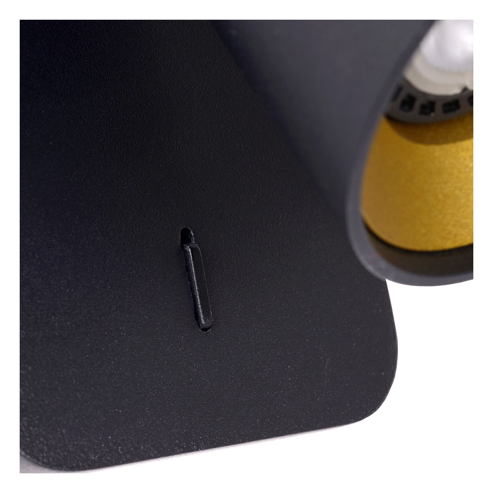 Applique murale LED Lucide TURNON Noir/Or 1x5W GU10 2200K-3000K dim to warm aluminium design moderne IP20