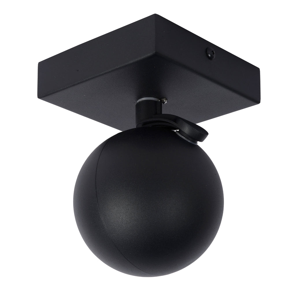 Lucide FAVORI LED ceiling spotlight Black, 1xGU10, 230V, IP20, dimmable, adjustable 360° metal modern design