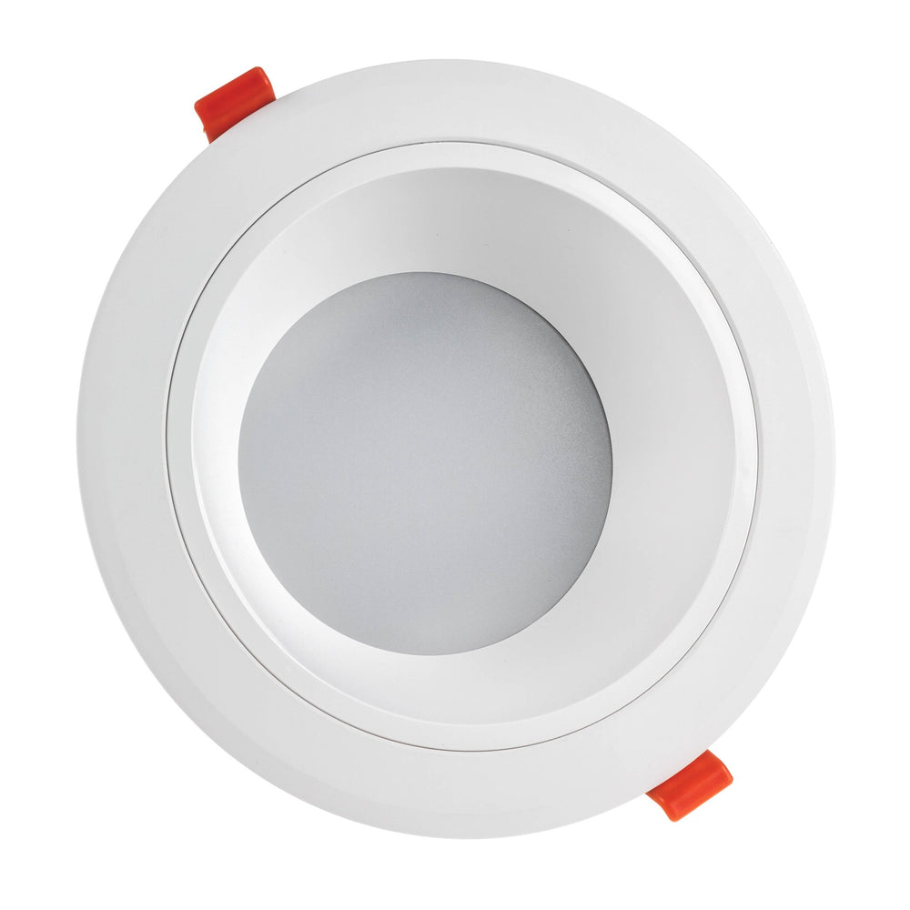 Spot LED encastré Spectrum 30W 230V 3000K 2250 lumens Blanc IP20 faisceau 90° éclairage de plafond intérieur