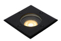 Lucide BILTIN LED ground spot, 1xGU10, IP67, 220-240V, Sand Matt Black, square outdoor recessed light